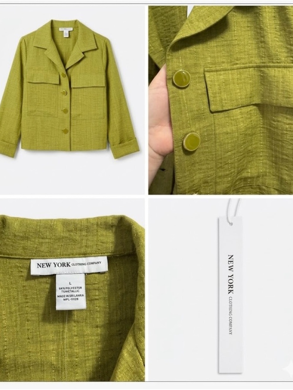 NEW YORK Clothing Company Olive Green Boxy Blazer